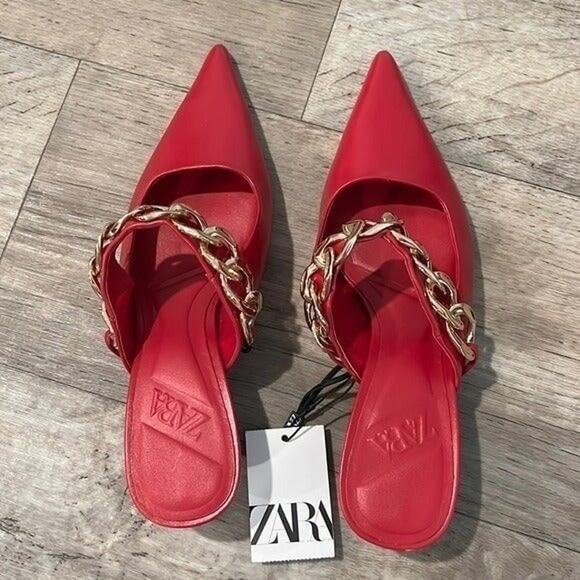ZARA Pointed Toe Mules NWT - Picture 13 of 16